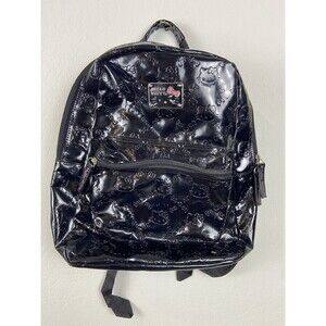Vintage Hello Kitty Loungefly Embossed Black Faux Leather Backpack 2012